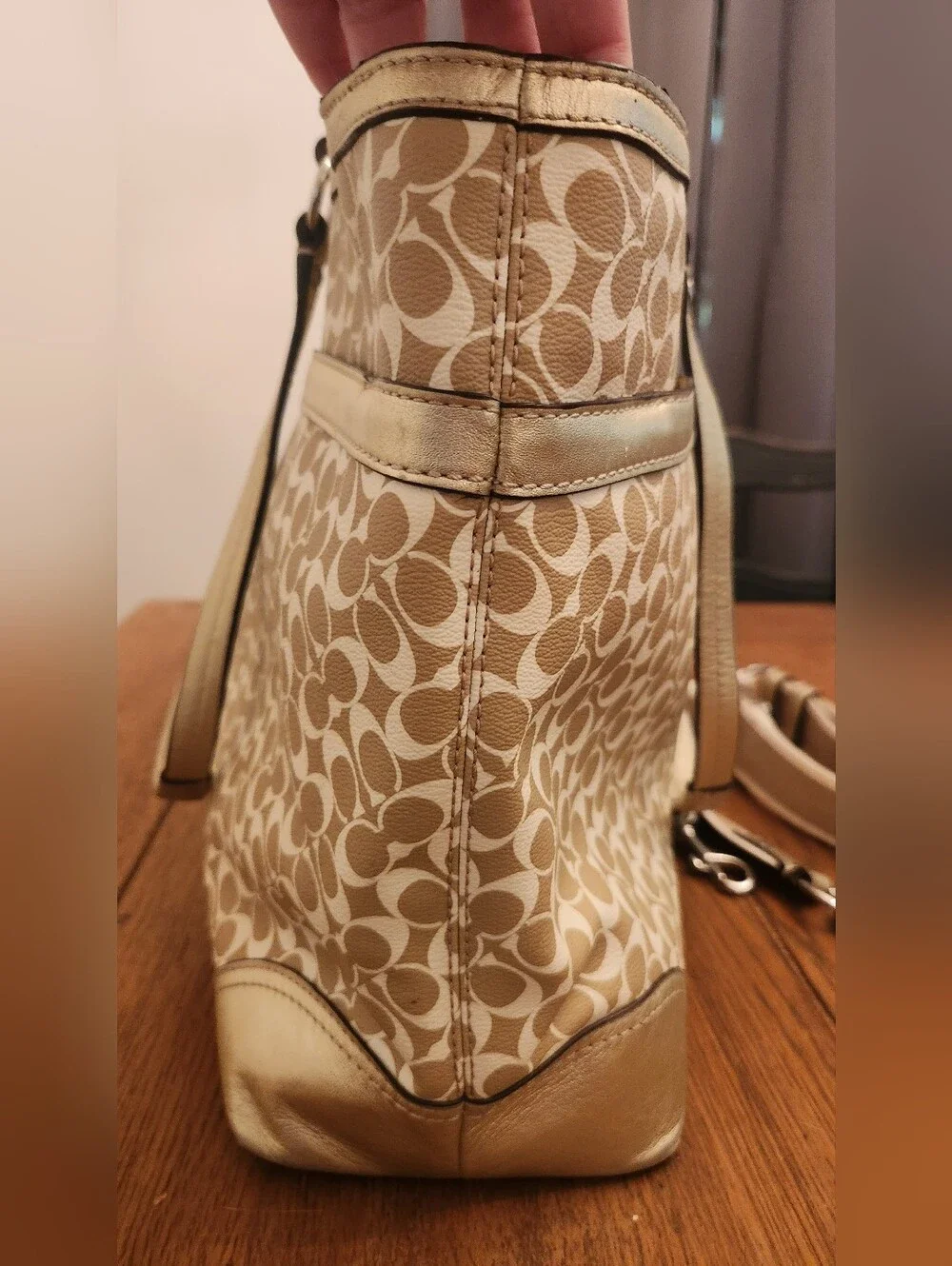 Coach Circa 2011 Classic Diaper Bag Tote with Contrast Center Stripe Pristine!!!